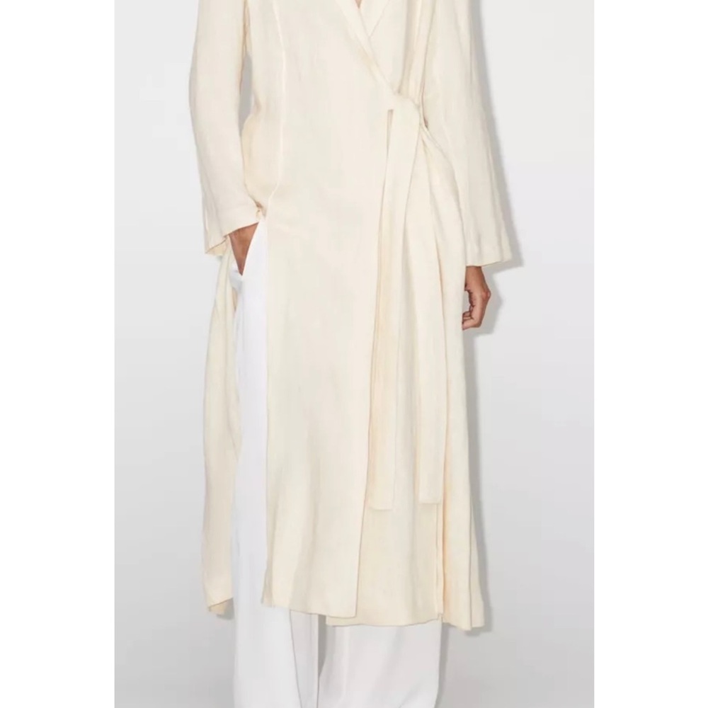 ISO - WANTED - Zara Vented Linen Coat Size Large - Picture 4 of 7
